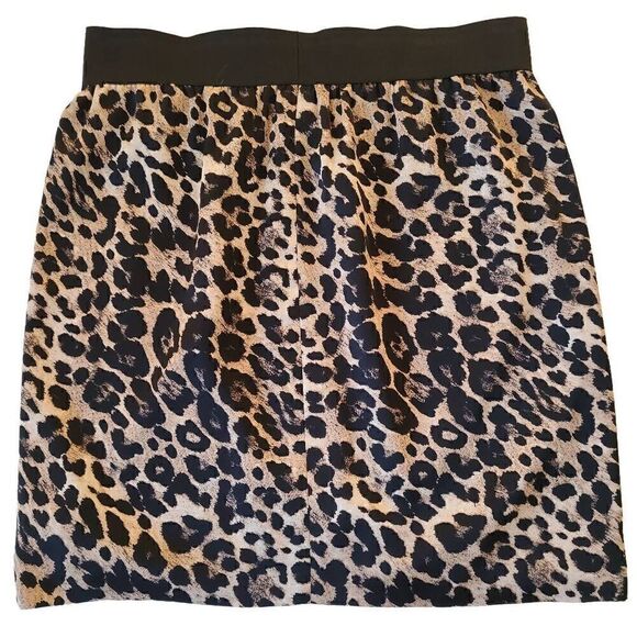 Vince Camuto Womens Leopard Print Elastic Waist Skirt Large - Picture 2 of 9